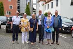 Empfang im Rathaus mit Einweihung des Gedenksteins