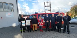Besuch und Geschenkübergabe bei der Kreisfeuerwehr Slawno