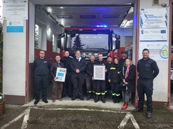 Besuch und Geschenkübergabe bei der Freiwilligen Feuerwehr Slawsko