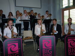 Im Lakeland Church Centre in Bowness überzeugt die Ernestinum Bigband unter Leitung von Daniel Ellermann mit ihren zweiten Konzert der Kendal-Tour 2017. Foto: dil